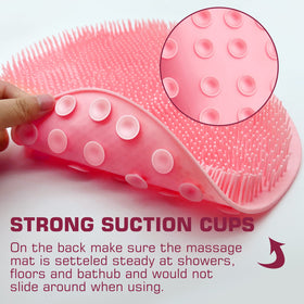 SZZYXD Shower Foot Scrubber Mat close-up of hanging hole