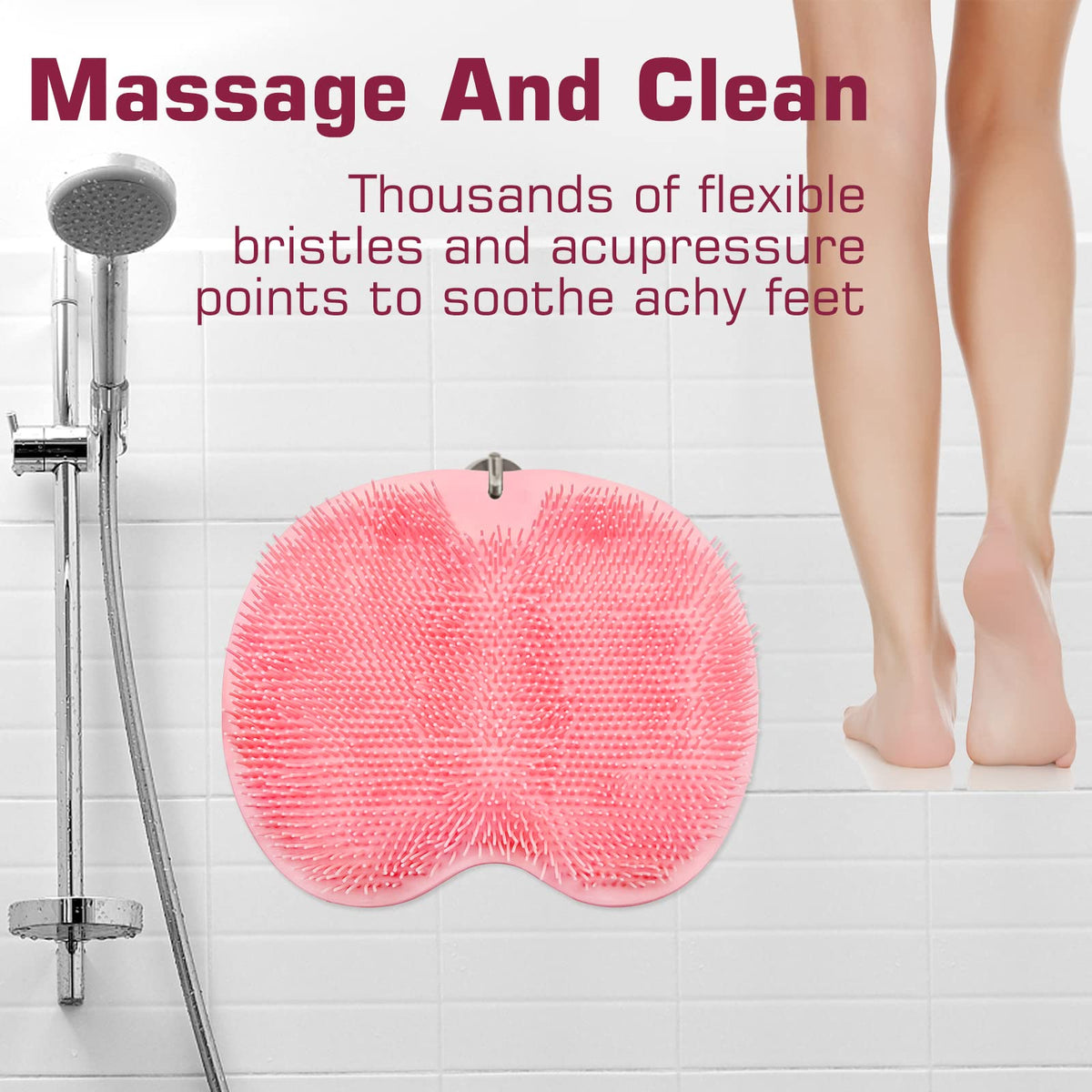 SZZYXD Shower Foot Scrubber Mat dimensions 23x30cm