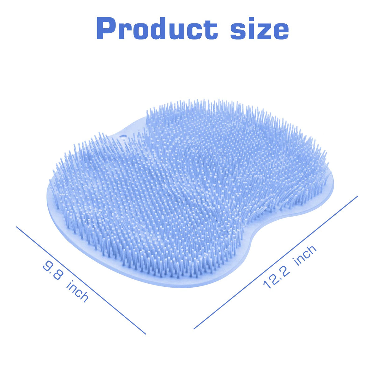 SZZYXD Shower Foot Scrubber Mat dimensions displayed