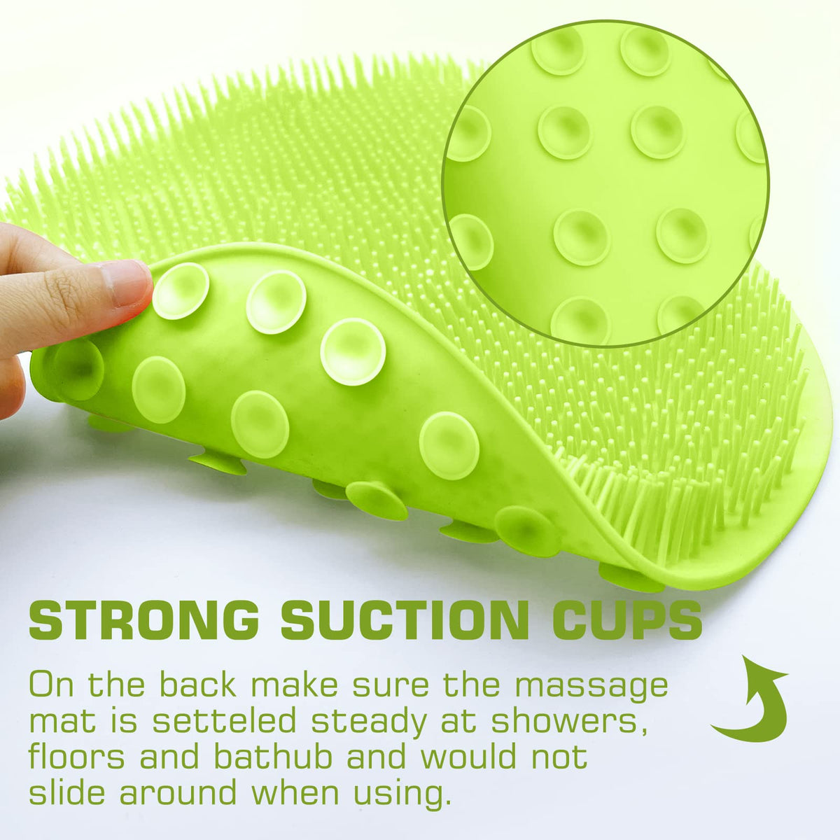 SZZYXD Shower Foot Scrubber Mat hanging for drying