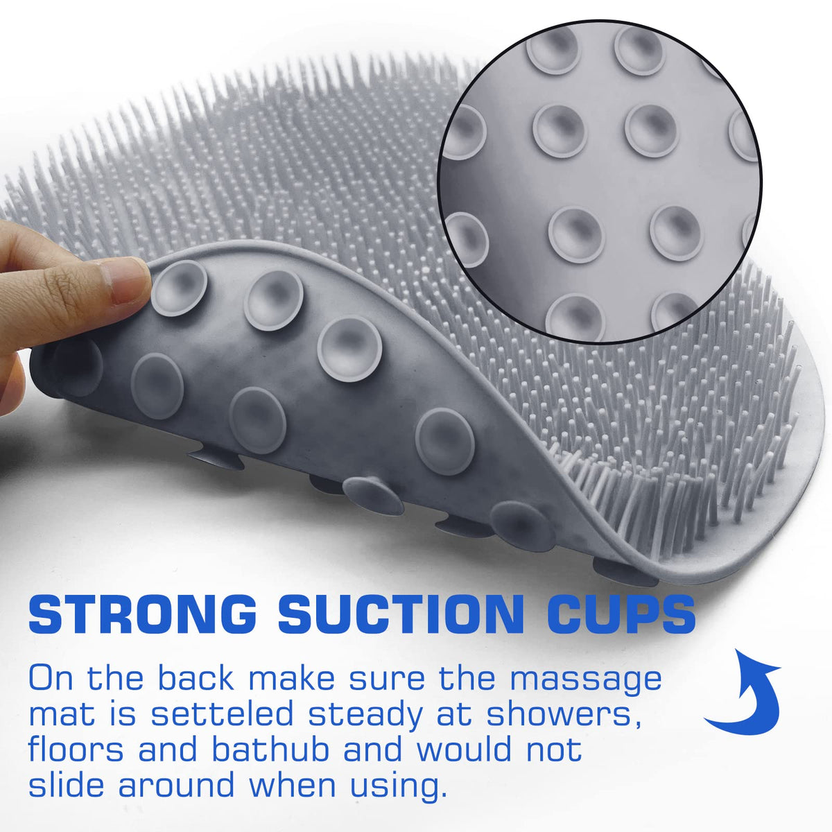 SZZYXD Shower Foot Scrubber Mat hanging for drying