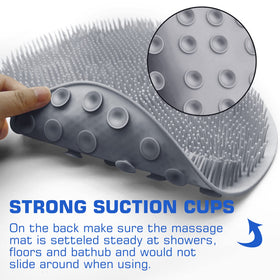 SZZYXD Shower Foot Scrubber Mat hanging for drying