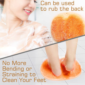 SZZYXD Shower Foot Scrubber Mat in shower setting