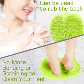 SZZYXD Shower Foot Scrubber Mat in use during a shower