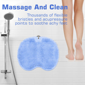 SZZYXD Shower Foot Scrubber Mat with dimensions displayed