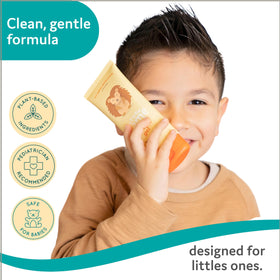 T is for Tame Kids Hair Taming Gel 109g with styled hair examples