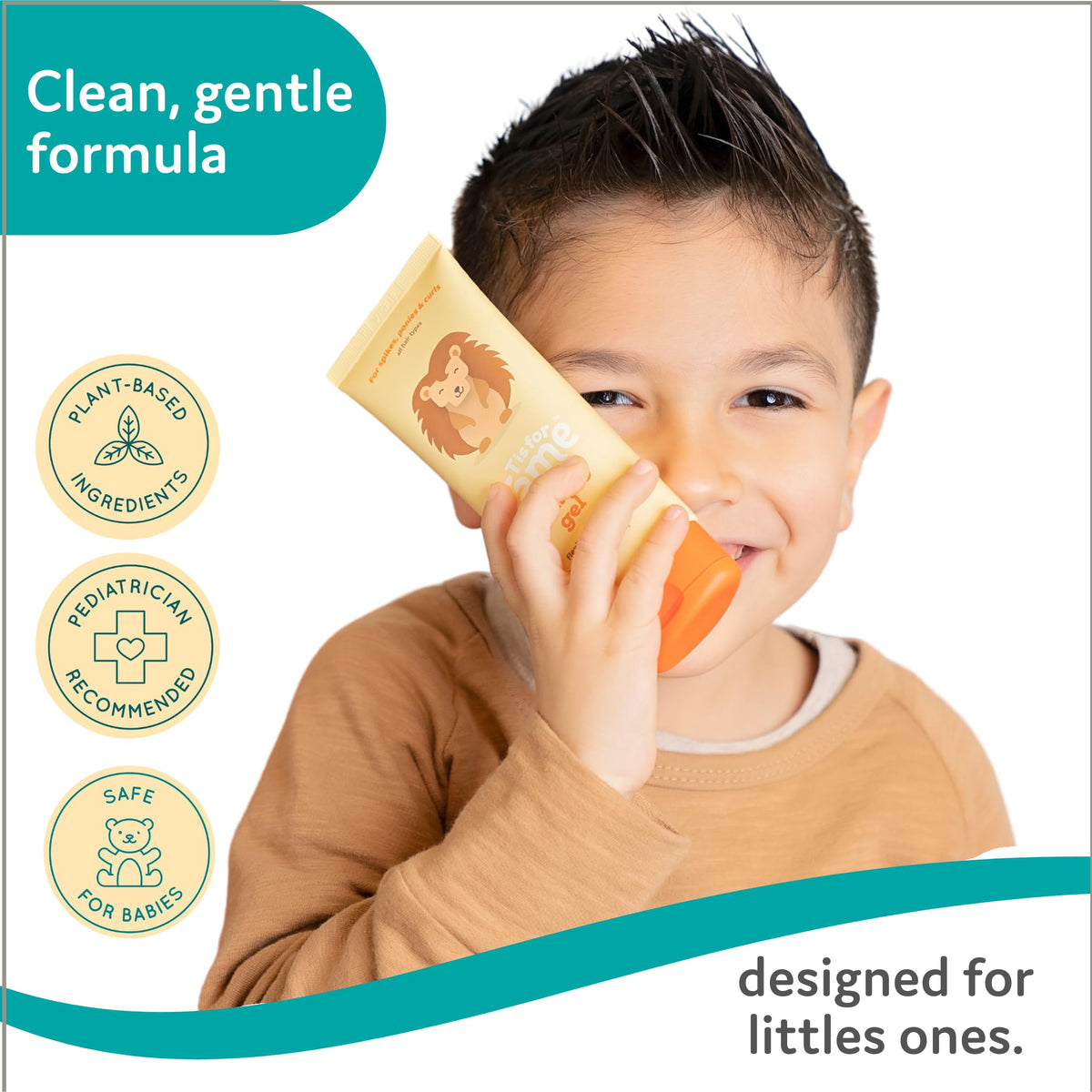 T is for Tame Kids Hair Taming Gel packaging details