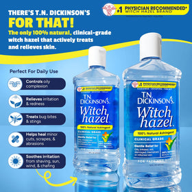 T.N. Dickinson's Witch Hazel Astringent 16Fl Oz back view
