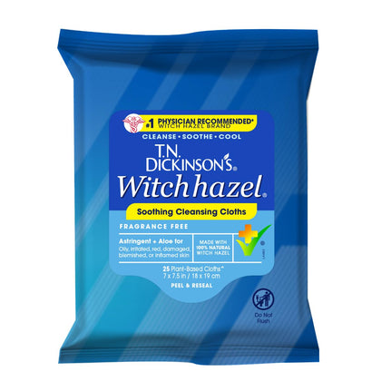 T.N. Dickinson's Witch Hazel Cleansing Cloths packaging front view