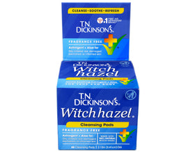 T.N. Dickinson's Witch Hazel Cleansing Pads 60 Count front view