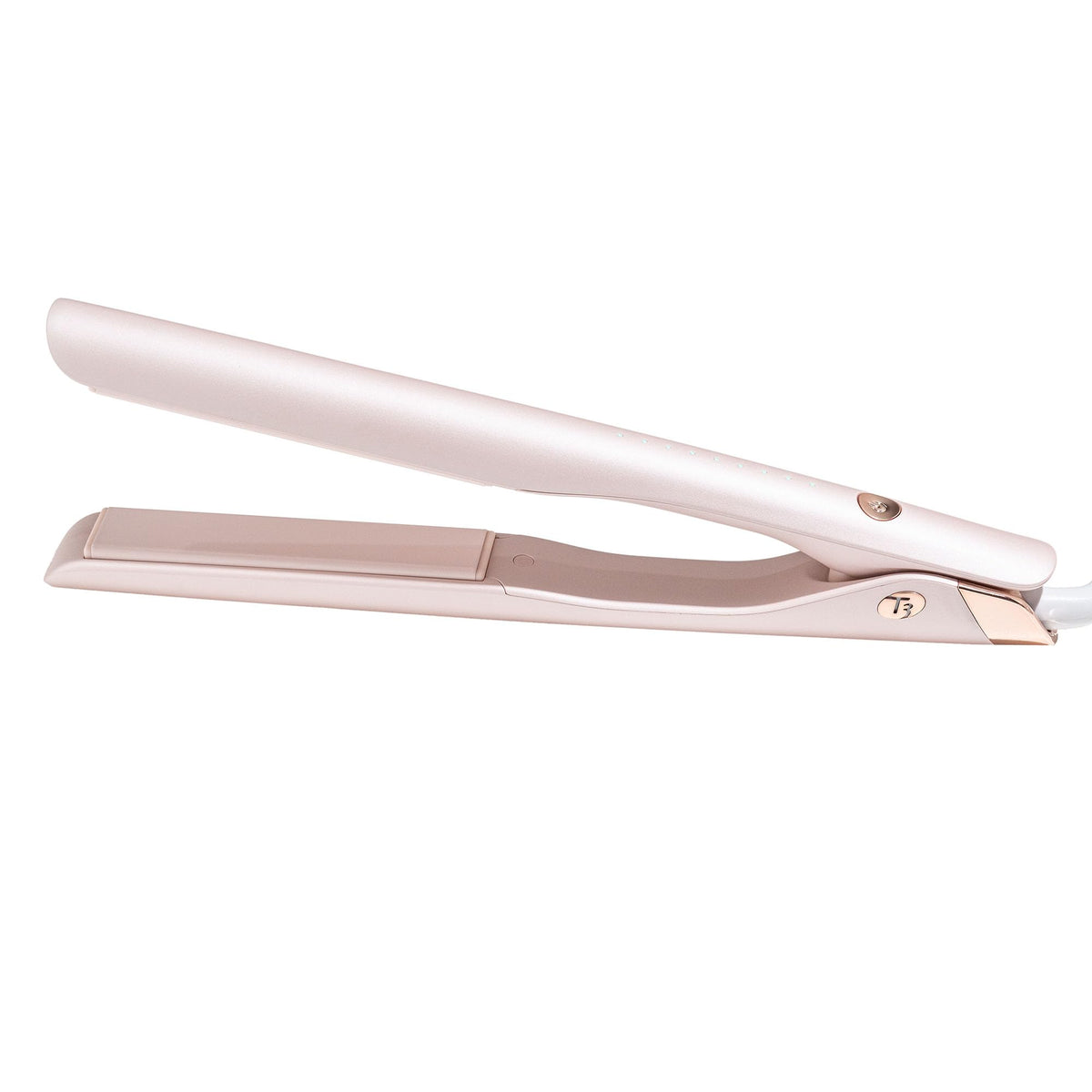 T3 SinglePass Smooth X Flat Iron front view with extra-long plates