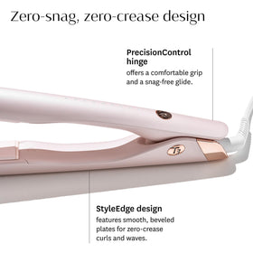 T3 SinglePass Smooth X Flat Iron with heat settings highlighted