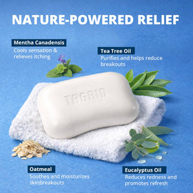 TAGRID Antifungal Oatmeal Tea Tree Soap side view
