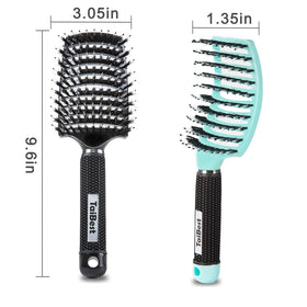 TaiBest hair brush set with textured grip and handle hole