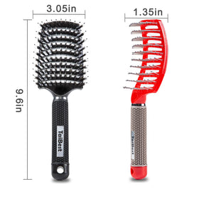 TaiBest hair brush set with textured non-slip grip