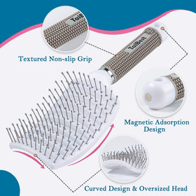 TaiBest large curved hair brush with vented design