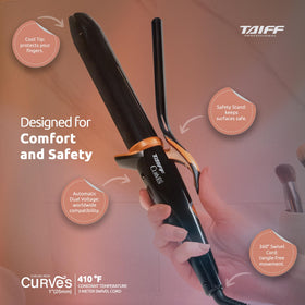 TAIFF Curves Professional Curling Iron with swivel cord