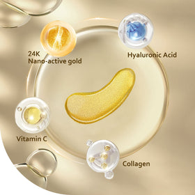 Taimand Under Eye Patches 24K Gold applied under eyes