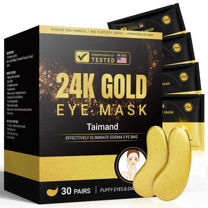 Taimand Under Eye Patches 24K Gold front view packaging