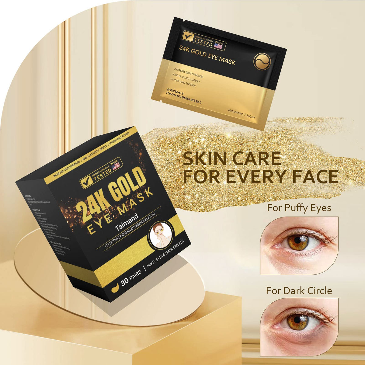 Taimand Under Eye Patches 24K Gold lifestyle use