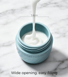 TakeToday Travel Containers 1oz jars with wide mouth opening