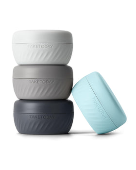 TakeToday Travel Containers 2oz 4-Pack in Apricot, front view