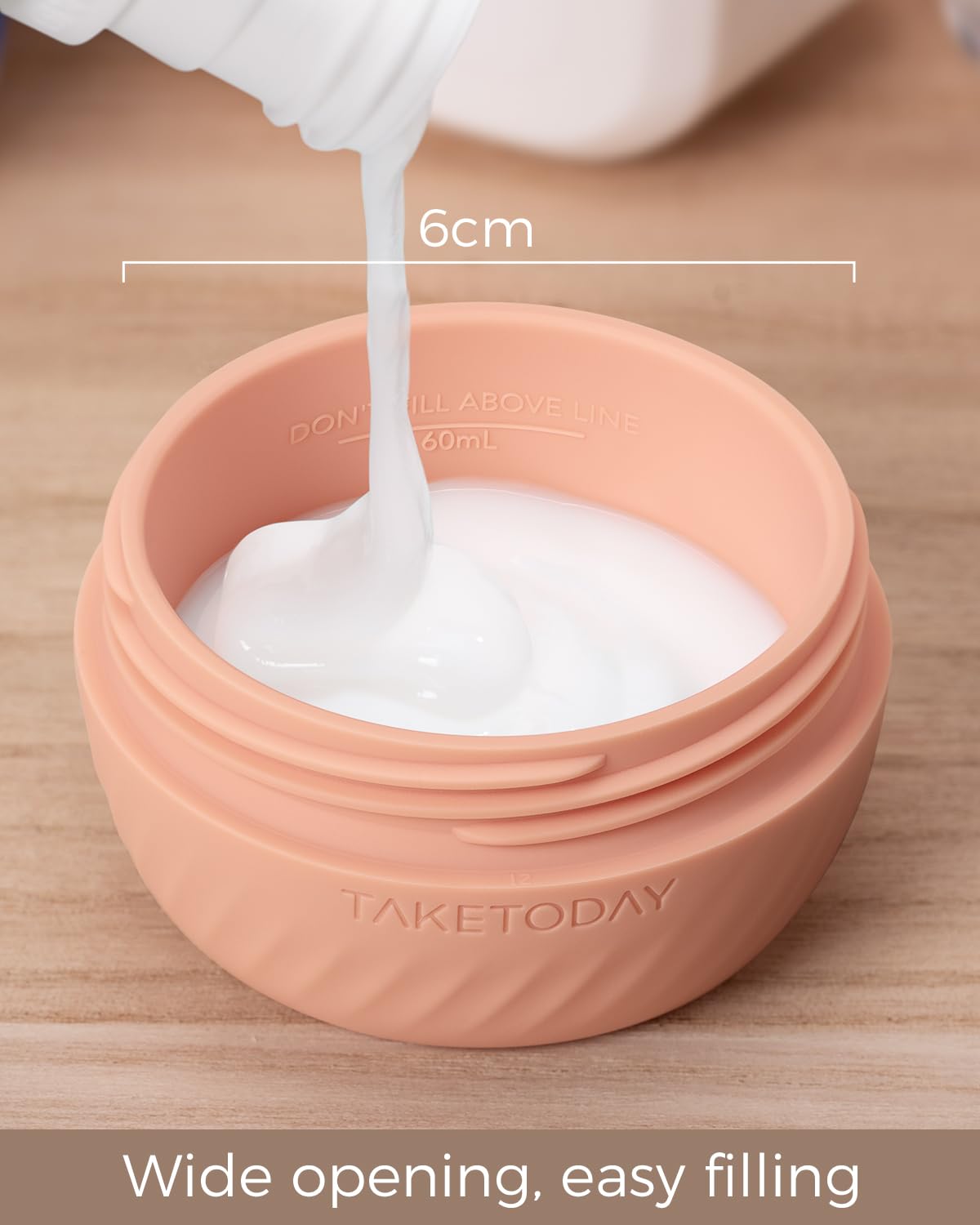 TakeToday Travel Containers showing leak-proof design