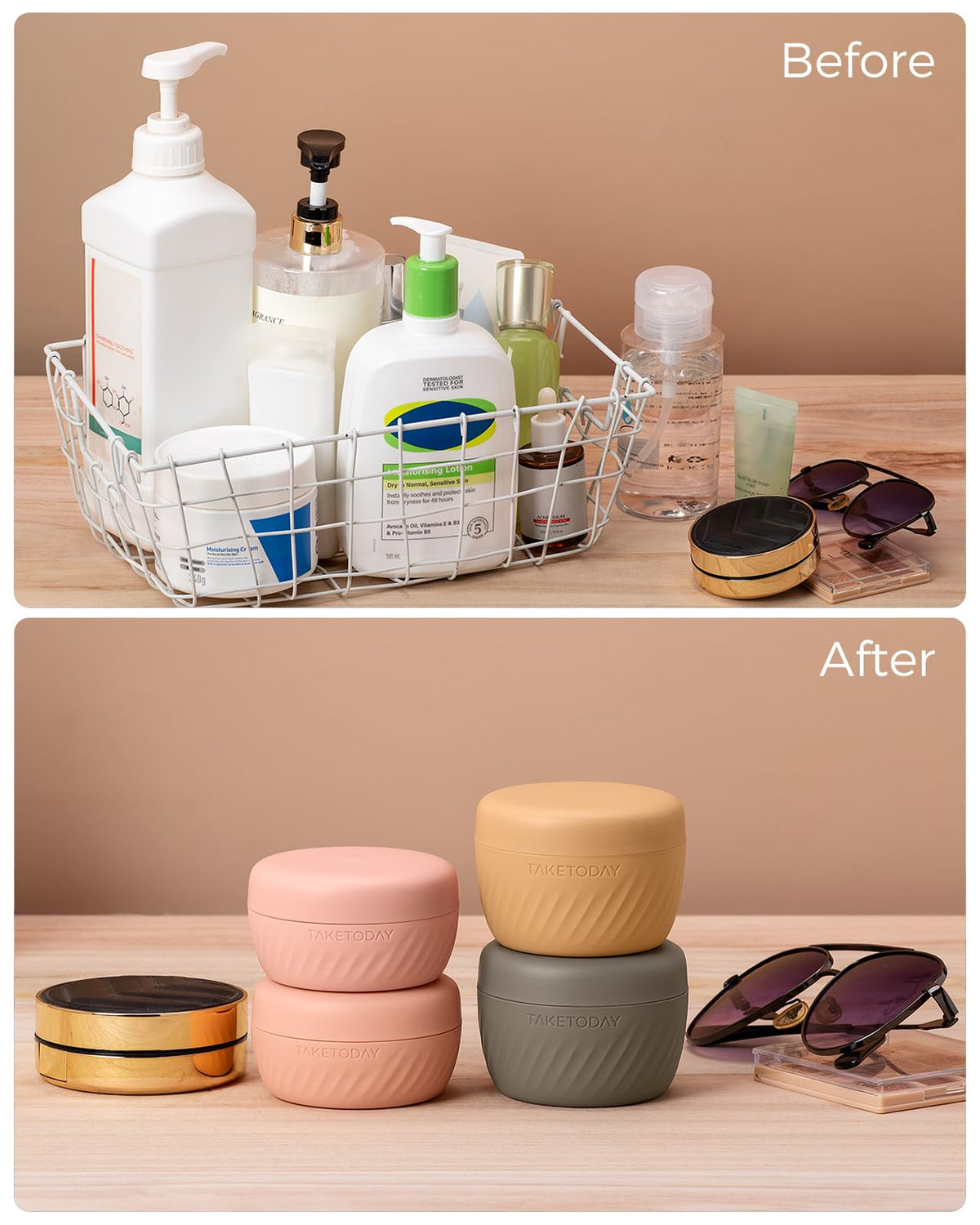 TakeToday Travel Containers with easy cleaning feature