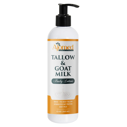Tallow & Goat Milk Body Lotion 12 OZ unscented front view