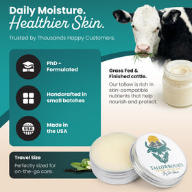Tallowbourn Beef Tallow Balm showing vanilla and spearmint scent
