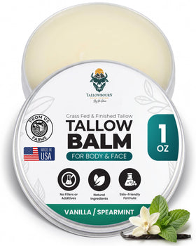 Tallowbourn Grass-Fed Beef Tallow Balm 1oz front view