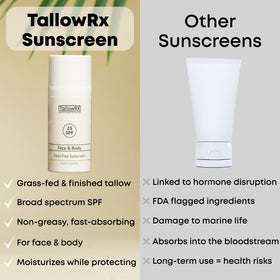 TALLOWRX Tallow Sunscreen SPF 25 application on skin