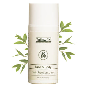 TALLOWRX Tallow Sunscreen SPF 50 front view packaging