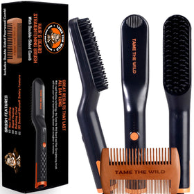 TAME THE WILD Beard Brush and Straightener front view