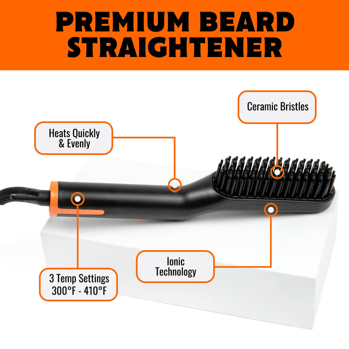 TAME THE WILD heated comb with ceramic bristles