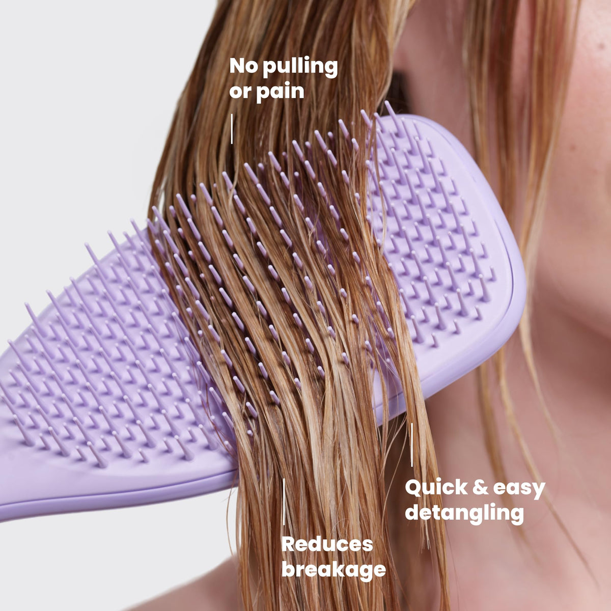 TANGLE TEEZER Fine Ultimate Detangler Brush being used on wet hair
