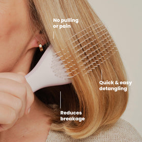 TANGLE TEEZER Fine Ultimate Detangler Brush in a lifestyle setting