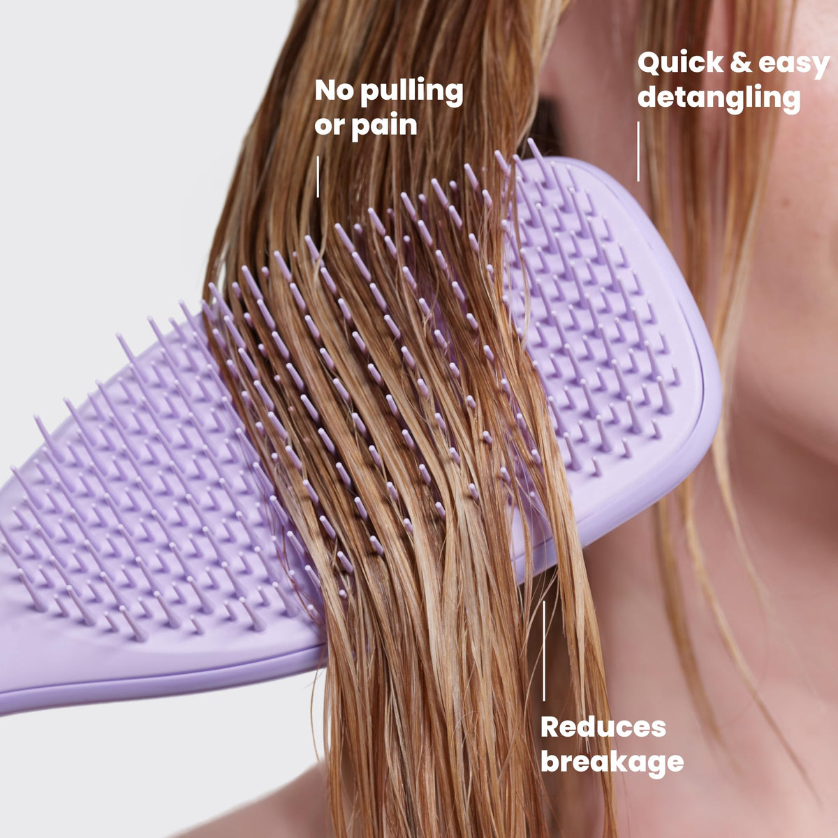 TANGLE TEEZER Fine Ultimate Detangler Brush in use on wet hair