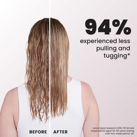 TANGLE TEEZER Fine Ultimate Detangler Brush on a bathroom counter