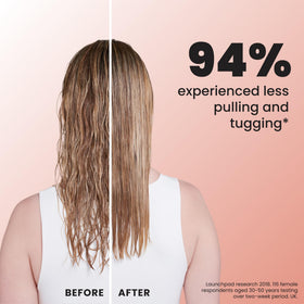 TANGLE TEEZER Fine Ultimate Detangler Brush on a bathroom counter