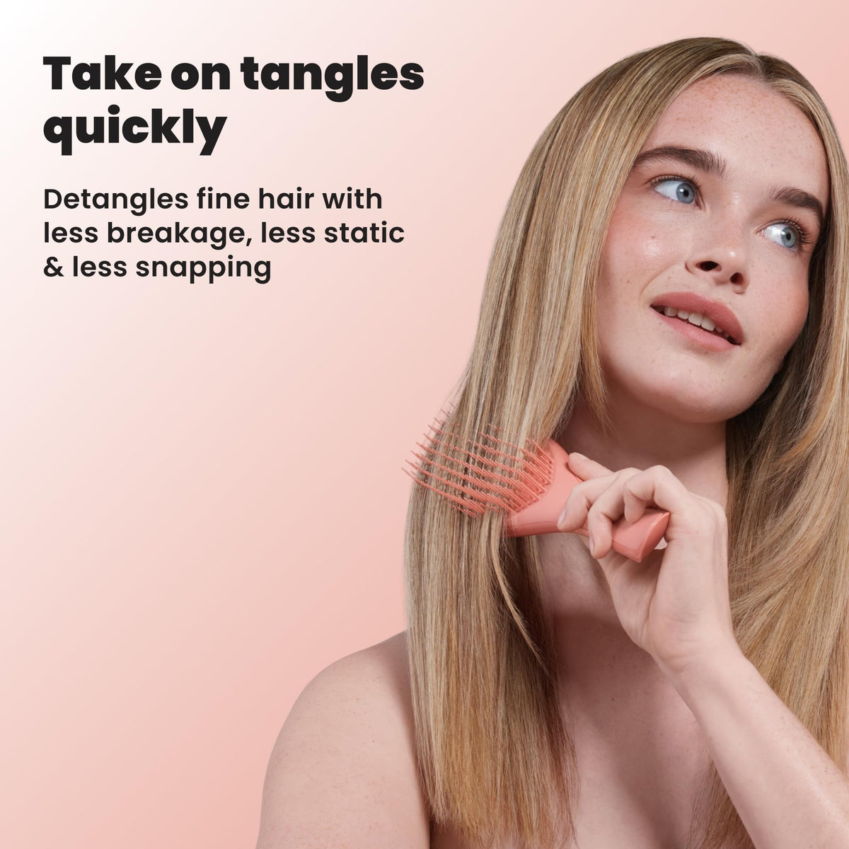 TANGLE TEEZER Fine Ultimate Detangler Brush with hair products