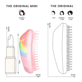 TANGLE TEEZER Mini Detangler Hair Brush in travel bag