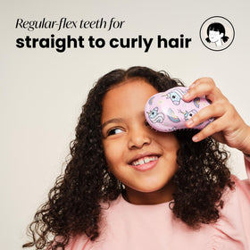 TANGLE TEEZER Mini Detangler Hair Brush Unicorn Magic in hand