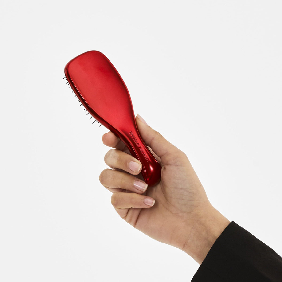 TANGLE TEEZER Mini Hair Brush Devil Wears Prada Red with hair strands