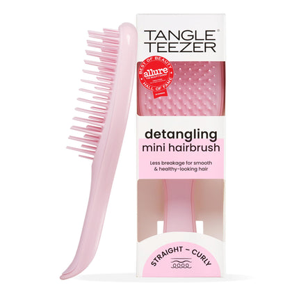 TANGLE TEEZER Mini Hair Brush in Millennial Pink front view