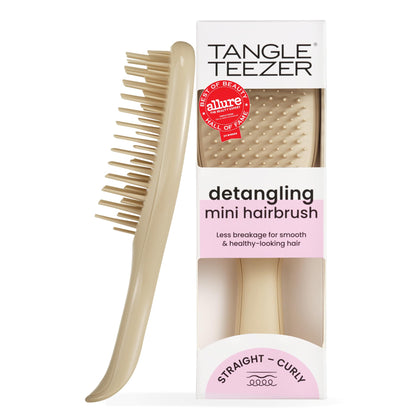 TANGLE TEEZER Mini Hair Brush Oat Cream front view