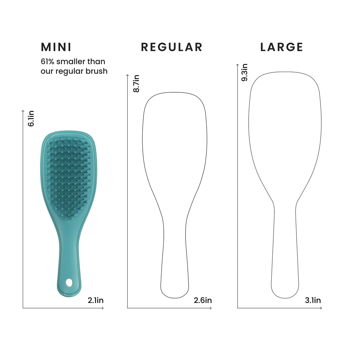 TANGLE TEEZER Mini Hair Brush packaging display