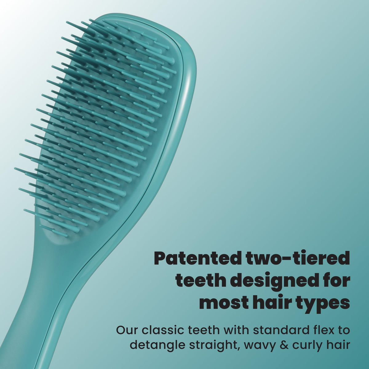 TANGLE TEEZER Mini Hair Brush side view showing teeth design