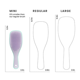 TANGLE TEEZER Mini Hair Brush Wisteria Leaf being used on hair