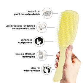 TANGLE TEEZER Plant-Based Ultimate Detangler Curly Hair Brush close-up of bristles